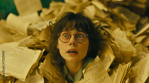 Overworked and Overwhelmed: Young Professional Buried in an Avalanche of Paperwork