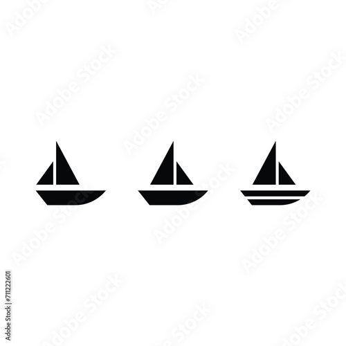 Simple boat illustration vector