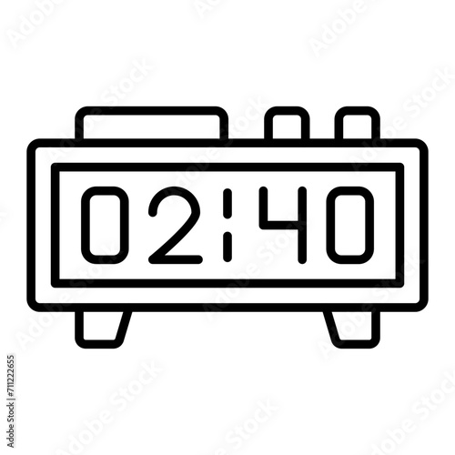  Digital Clock line icon
