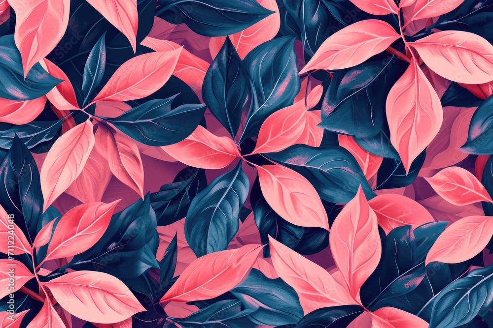 Fototapeta premium Leaves background. Tropical leaf