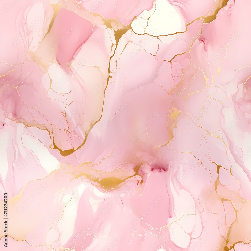 classic pink and white pastel marble with gold foil color background