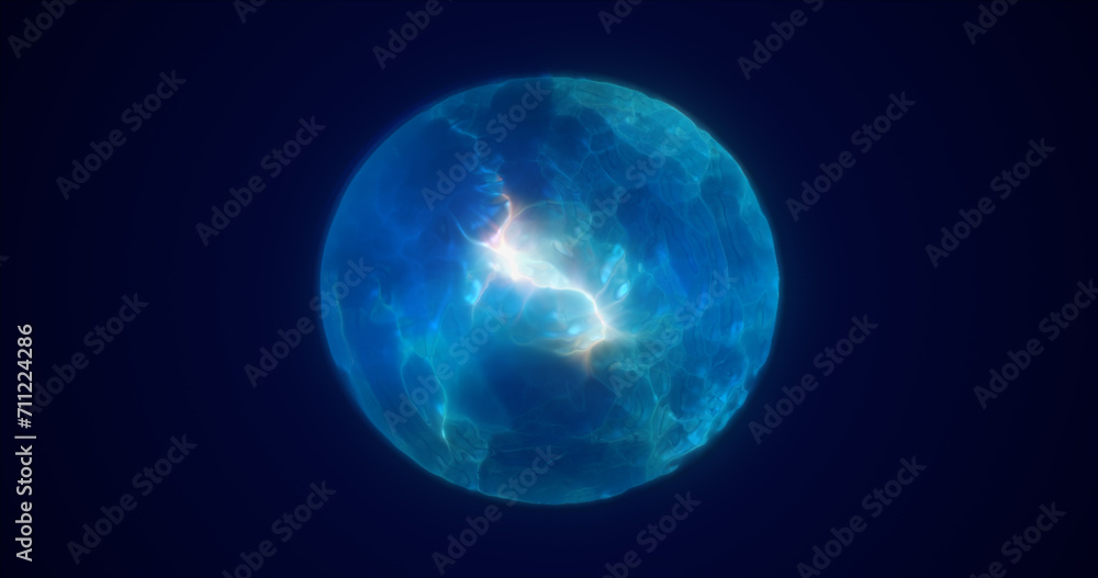 Energy abstract blue sphere of glowing liquid plasma, electric magic round energy ball background Energy abstract blue sphere of glowing liquid plasma, electric magic round energy ball background