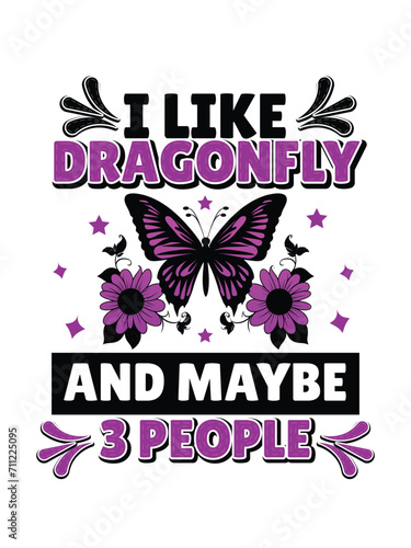 i like dragonfly and maybe 3 people t shirt design Template and poster design
