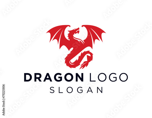 The logo design is about Dragon and was created using the Corel Draw 2018 application with a white background.