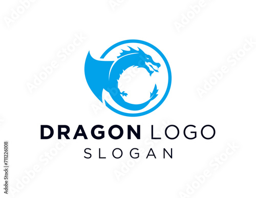The logo design is about Dragon and was created using the Corel Draw 2018 application with a white background.