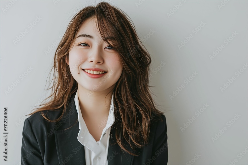 笑顔の日本人の女性ビジネスマンのポートレート写真(白背景・サラリーマン・スーツ・若手・新人・新入社員) 笑顔の日本人の女性ビジネスマンのポートレート写真(白背景・サラリーマン・スーツ・若手・新人・新入社員)