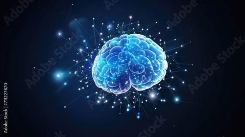 glowing human brain