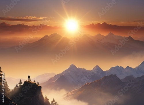 sunrise in the mountains