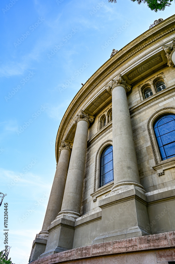 Church of St. Stephen's Basilica, Szent Istvan Bazilika in Budapest, facade with dome of the famous church in Budapest, Hungary