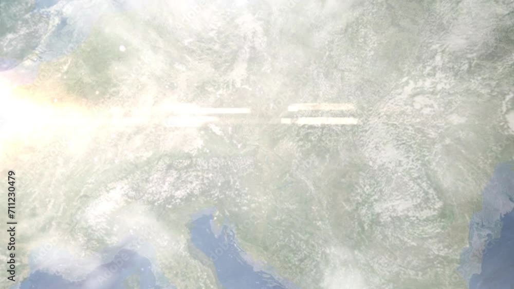 Zoom in from space and focus on Stockerau, Austria. 3D Animation. Background for travel intro. Elements of this image furnished by NASA. Zoom in from space and focus on Stockerau, Austria. 3D Animation. Background for travel intro. Elements of this image furnished by NASA.