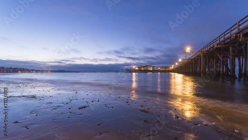 4K, Timelapse, Stearn Wharf, Santa Barbara, California, Coastal Beauty, Harbor, Beach