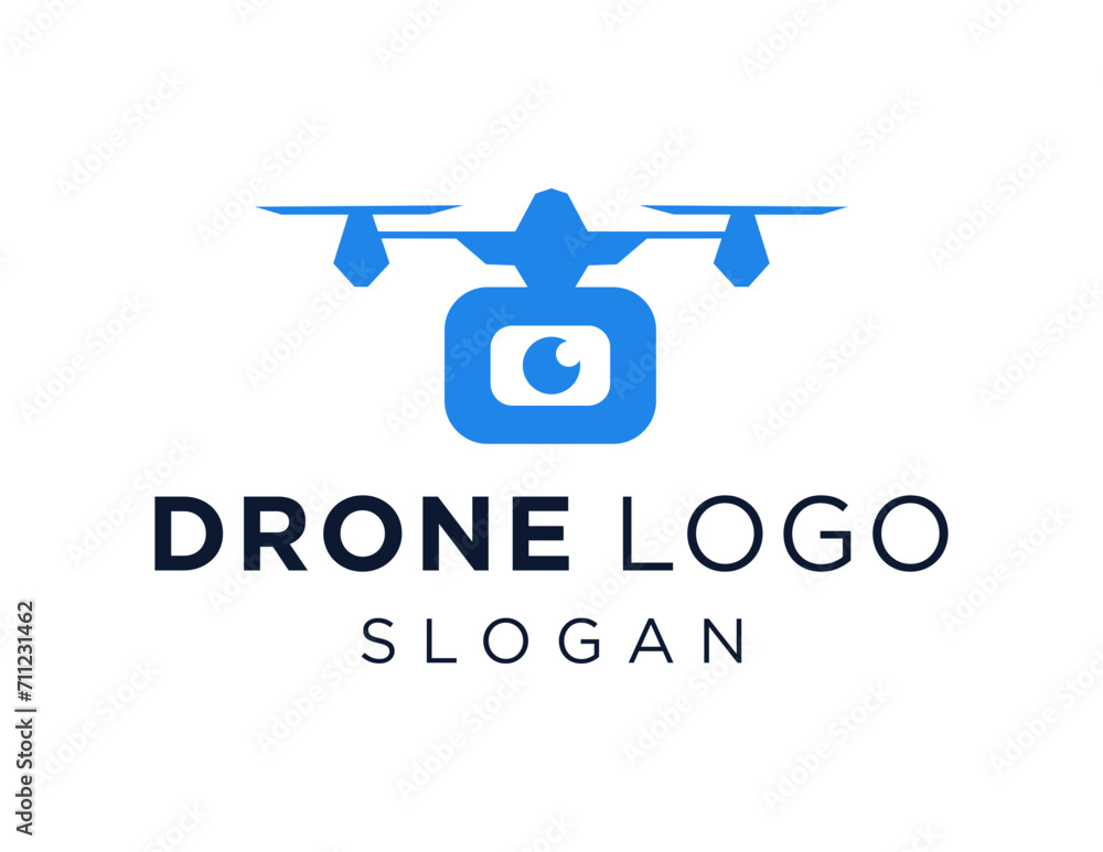 Fototapeta premium The logo design is about Drone and was created using the Corel Draw 2018 application with a white background.