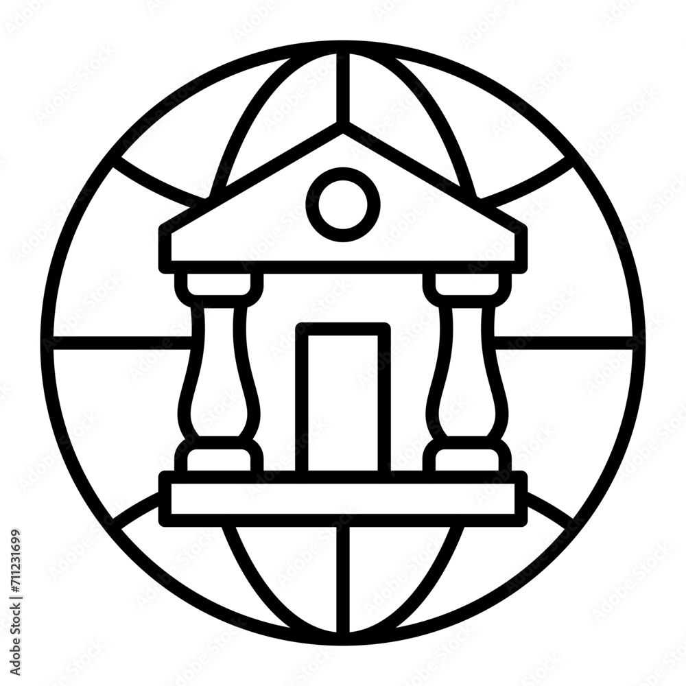Global Banking line icon Global Banking line icon