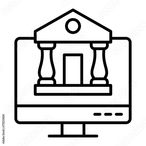   Online Banking line icon