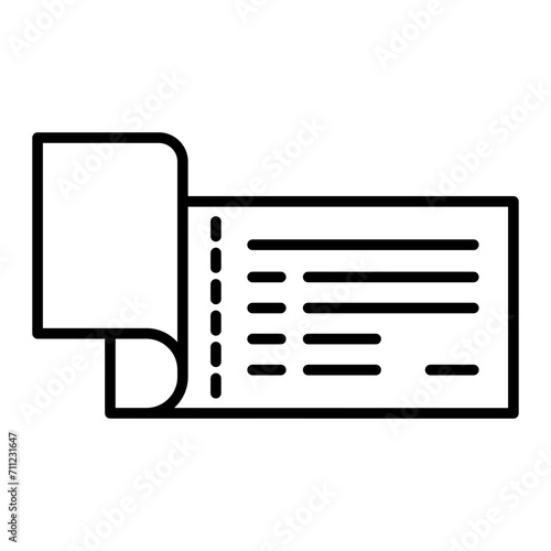   Cheque line icon