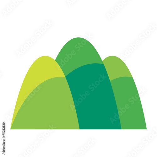 山を表すカラースタイルのアイコン