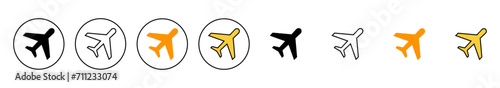 Plane icon set vector. Airplane sign and symbol. Flight transport symbol. Travel sign. aeroplane