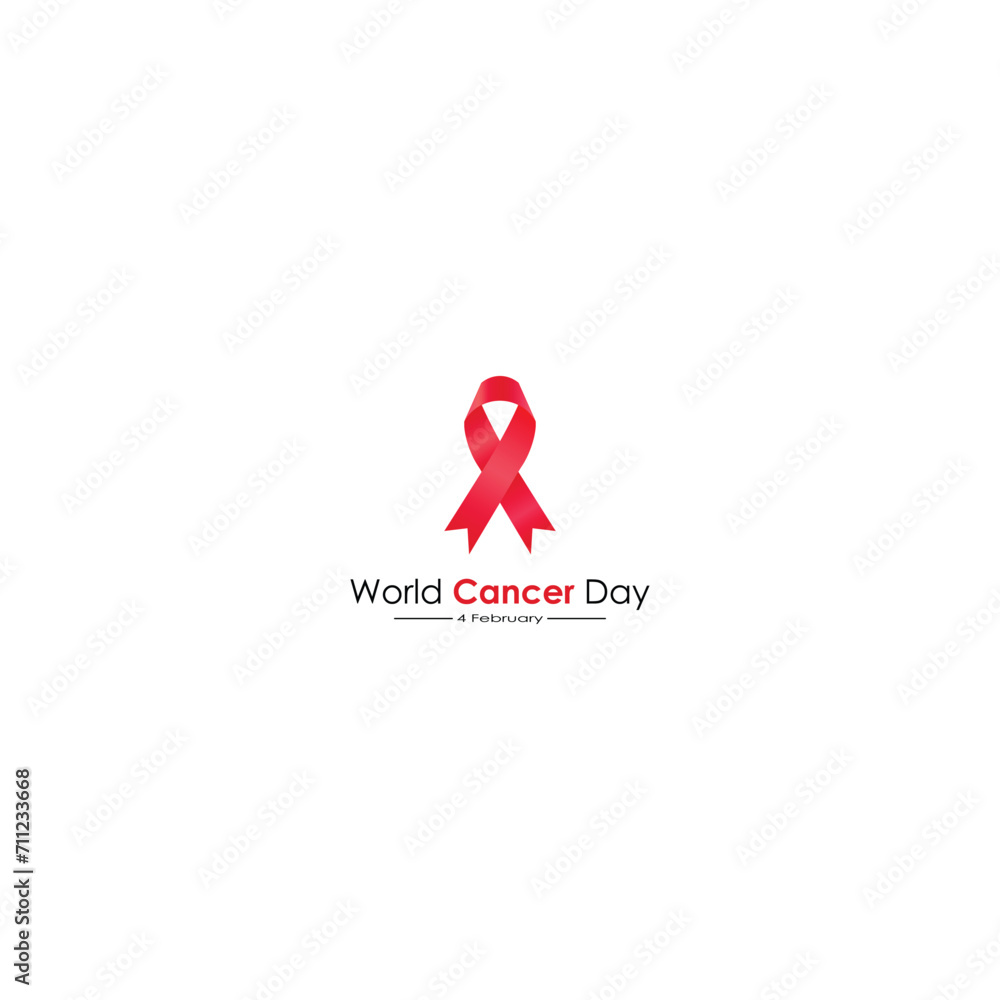 World cancer day logo design vector graphics World cancer day logo design vector graphics