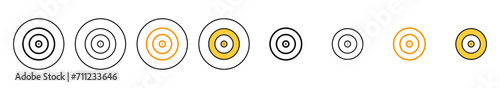 Target icon set vector. goal icon vector. target marketing sign and symbol