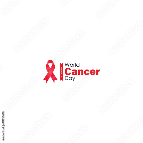World cancer day logo design vector graphics