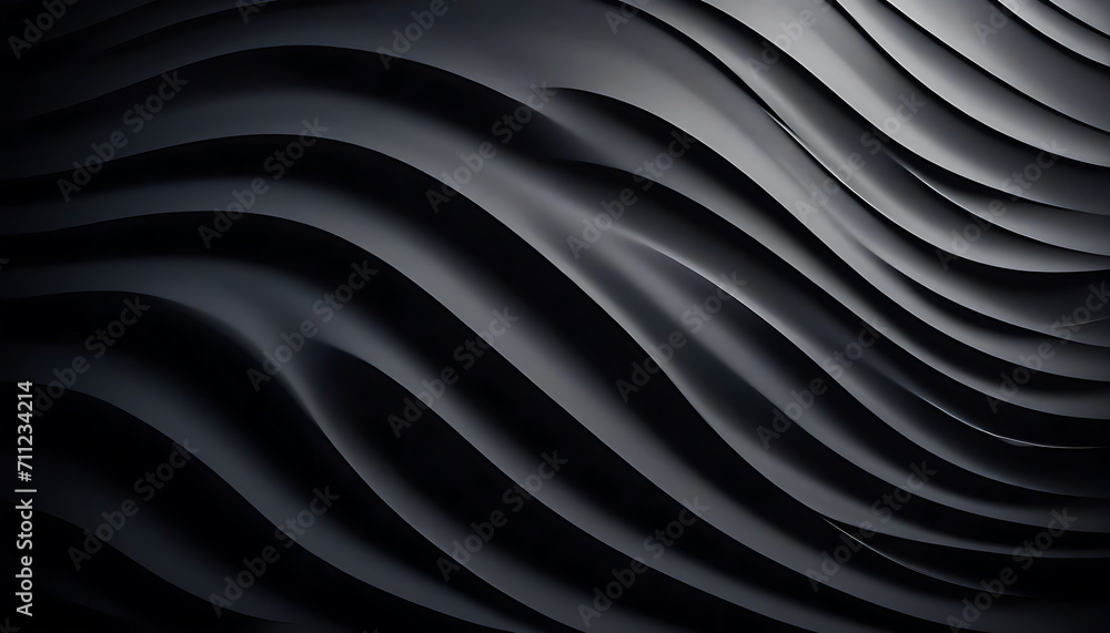 Black wall with waves texture Black wall with waves texture