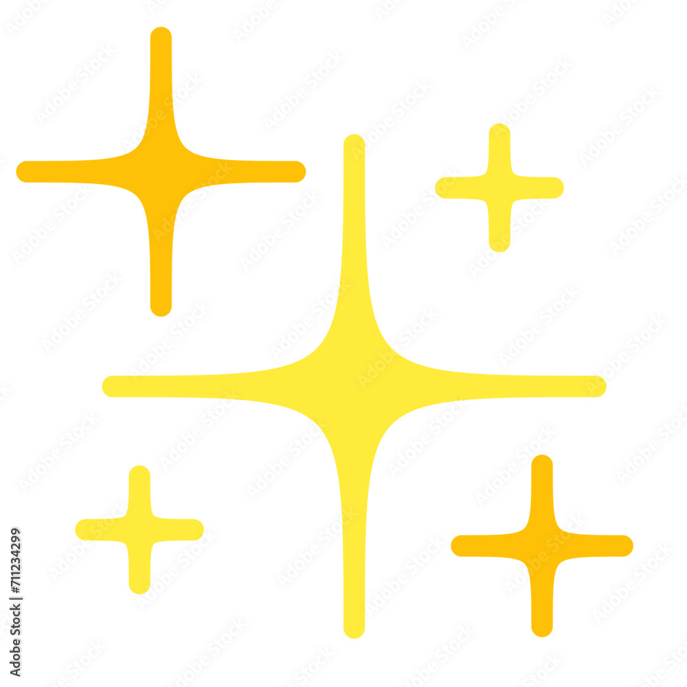 Obraz premium キラキラを表すカラースタイルのアイコン