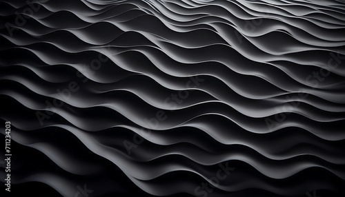 Black wall with waves texture