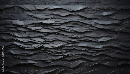 Black wall with waves texture © Ayoub