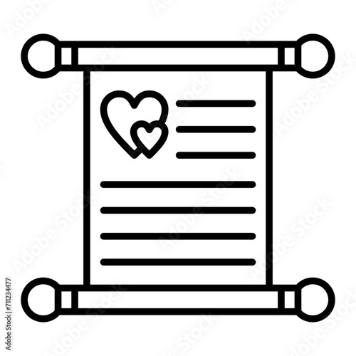   Wedding Vows line icon