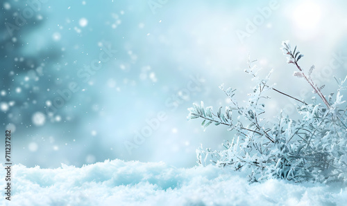 winter landscape with snow,Generative AI © simba kim