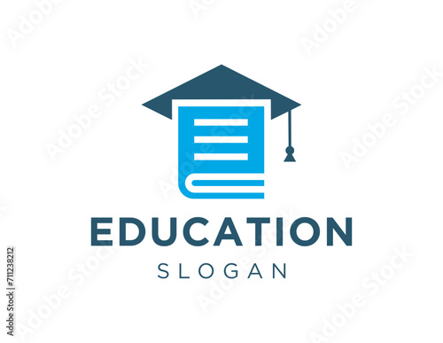 The logo design is about Education and was created using the Corel Draw 2018 application with a white background.