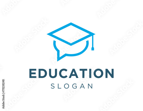 The logo design is about Education and was created using the Corel Draw 2018 application with a white background.