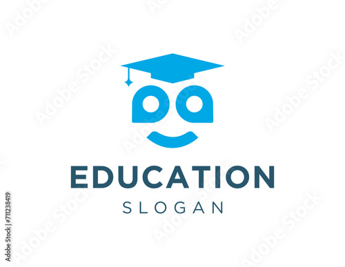 The logo design is about Education and was created using the Corel Draw 2018 application with a white background.
