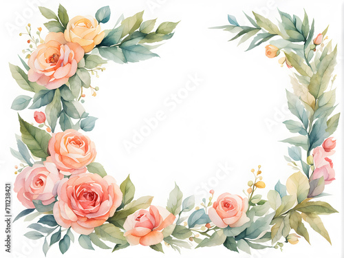 watercolor-illustration-by-featuring-a-minimalist-style-floral-frame © HYOJEONG