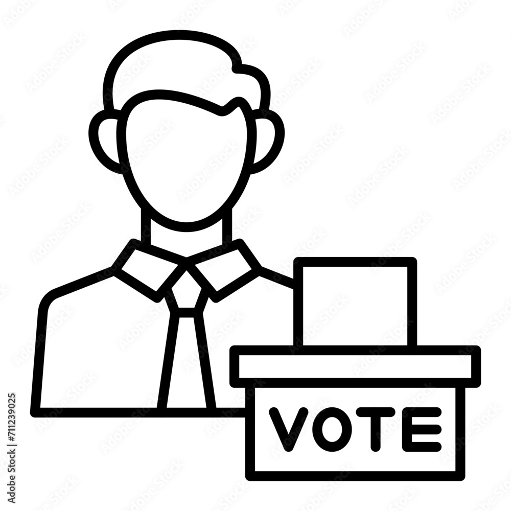   Voter line icon