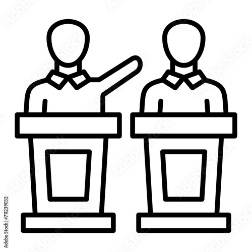   Opposition line icon