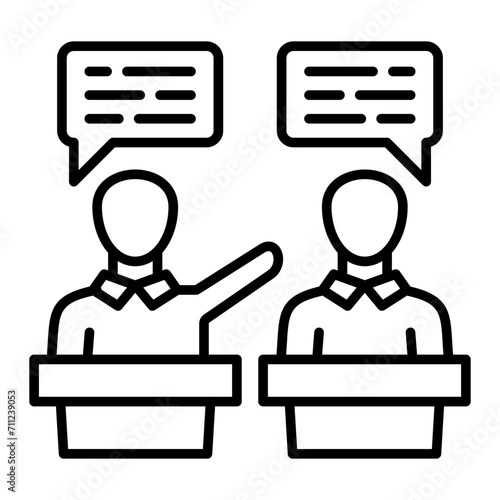   Debate line icon
