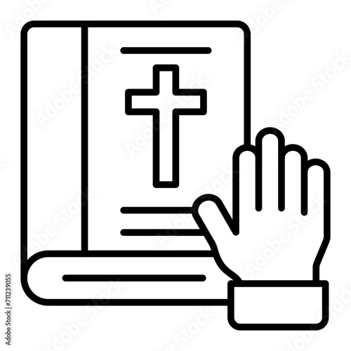   Oath line icon