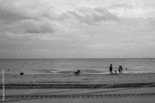 People walking on the beach