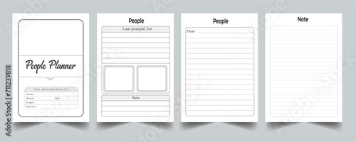 Editable People Planner Kdp Interior printable template Design.