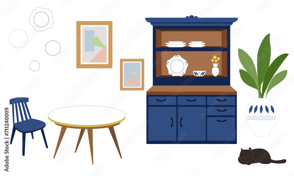 Fototapeta premium 인테리어 가구 다이닝룸