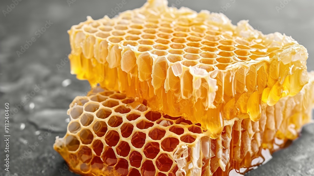 Fresh honeycomb, honey products by organic natural ingredients concept isolated on transparent background Fresh honeycomb, honey products by organic natural ingredients concept isolated on transparent background