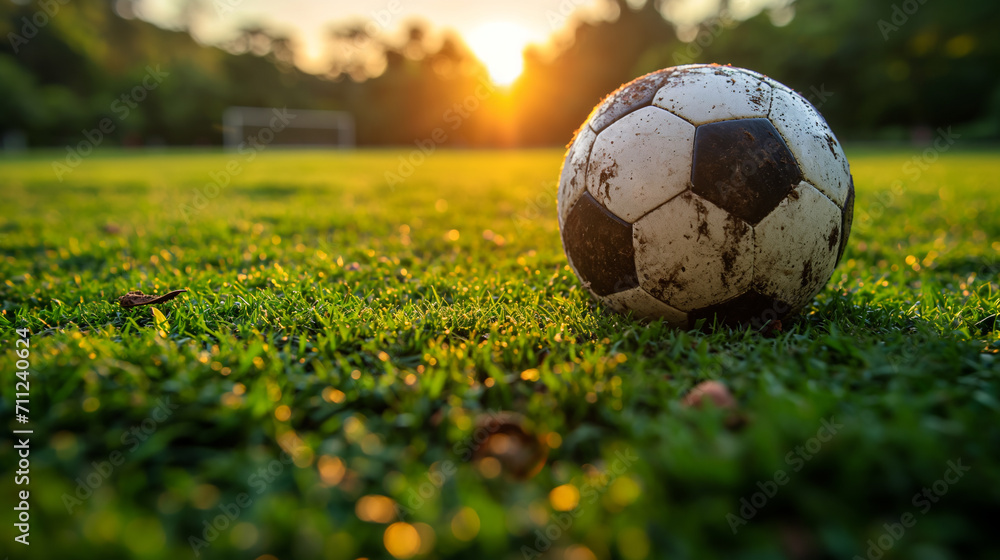 Obraz premium Football and stadium wallpapers are sports with goals and fans, we use balls in competitions and green fields, American football has shoes and players on the field.