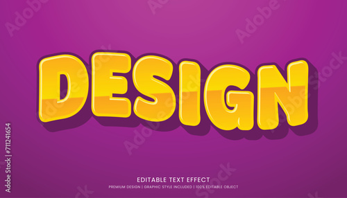 text effect editable template vector design 3d bold style 