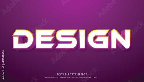 text effect editable template vector design 3d bold style 