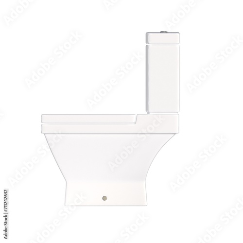 Lavatory pan isolated on a white background, bidet, 3D illustration, and CG render 