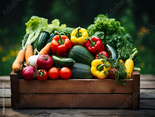 Various organic vegetables in basket  rich vegetable and fruit basket  supermarket vegetable advertisement  organic food advertisement  health