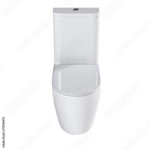 Lavatory pan isolated on a transparent background, bidet, 3D illustration, and CG render