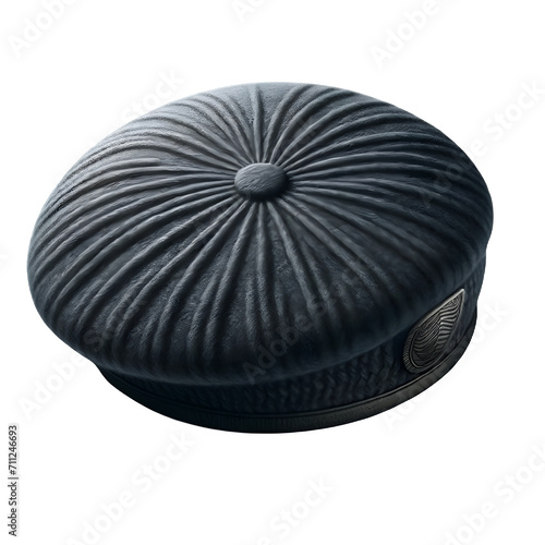 Isolated Beret clothing item on a transparent background, PNG File Format