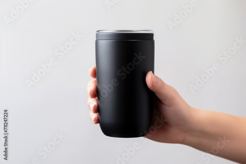 black Stainless Steel Tumbler with lid vacuum Insulated. tumbler for mockup